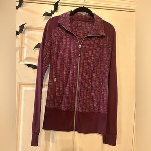 Lululemon Asana jacket ziggy wee August glo/plum